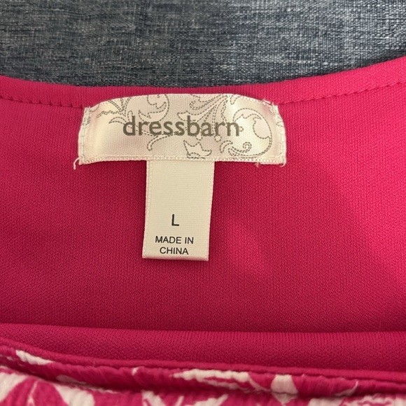 Dressbarn Women’s Size Large Pink Ruffle Tank - Picture 3 of 6